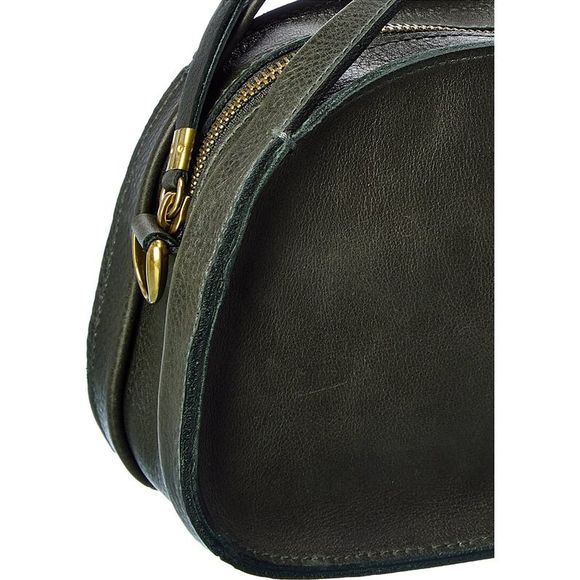 Madewell Sydney Zip Top Leather Crossbody, Green - Picture 3 of 4